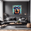 Protective Rottweiler Living Room Demo