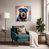 Protective Rottweiler Living Room Demo
