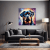 Protective Rottweiler Living Room Demo