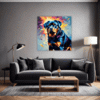 Protective Rottweiler Living Room Demo