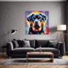 Protective Rottweiler Living Room Demo