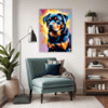 Protective Rottweiler Living Room Demo