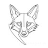 Minimalist Line Art of Raccoon's Masked Eye Area