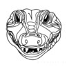 Minimalist Line Art of Raccoon's Masked Eye Area