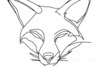 Minimalist Line Art of Raccoon's Masked Eye Area
