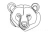 Minimalist Line Art of Raccoon's Masked Eye Area