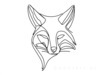 Minimalist Line Art of Raccoon's Masked Eye Area