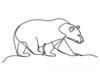 Minimalist Line Art of Raccoon's Masked Eye Area