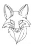 Minimalist Line Art of Raccoon's Masked Eye Area