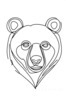 Minimalist Line Art of Raccoon's Masked Eye Area