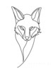 Minimalist Line Art of Raccoon's Masked Eye Area