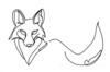 Minimalist Line Art of Raccoon's Masked Eye Area
