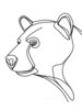 Minimalist Line Art of Raccoon's Masked Eye Area