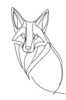 Minimalist Line Art of Raccoon's Masked Eye Area