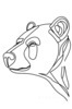 Minimalist Line Art of Raccoon's Masked Eye Area