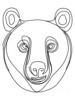 Minimalist Line Art of Raccoon's Masked Eye Area