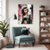 Rebellious Punk Girl Living Room Demo