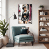 Rebellious Punk Girl Living Room Demo