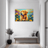 Retriever in Golden Blooms Hallway Demo