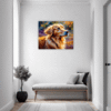 Retriever in Golden Blooms Hallway Demo