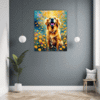Retriever in Golden Blooms Hallway Demo