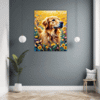 Retriever in Golden Blooms Hallway Demo