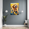 Retriever in Golden Blooms Hallway Demo