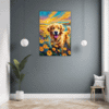 Retriever in Golden Blooms Hallway Demo