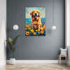Retriever in Golden Blooms Hallway Demo
