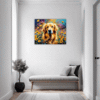 Retriever in Golden Blooms Hallway Demo