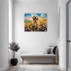 Retriever in Golden Blooms Hallway Demo