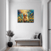 Retriever in Golden Blooms Hallway Demo