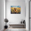 Retriever in Golden Blooms Hallway Demo