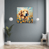 Retriever in Golden Blooms Hallway Demo