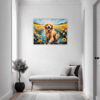 Retriever in Golden Blooms Hallway Demo