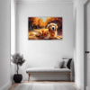 Retriever in Golden Blooms Hallway Demo