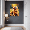 Retriever in Golden Blooms Hallway Demo