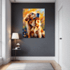 Retriever in Golden Blooms Hallway Demo