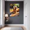 Retriever in Golden Blooms Hallway Demo