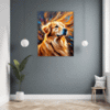 Retriever in Golden Blooms Hallway Demo