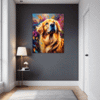 Retriever in Golden Blooms Hallway Demo