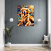 Retriever in Golden Blooms Hallway Demo