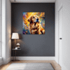 Retriever in Golden Blooms Hallway Demo
