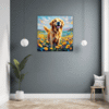 Retriever in Golden Blooms Hallway Demo