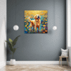 Retriever in Golden Blooms Hallway Demo