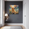 Retriever in Golden Blooms Hallway Demo