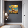 Retriever in Golden Blooms Hallway Demo