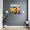 Retriever in Golden Blooms Hallway Demo