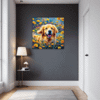 Retriever in Golden Blooms Hallway Demo