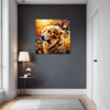 Retriever in Golden Blooms Hallway Demo